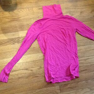 J Crew Tissue Turtleneck - Hot Pink